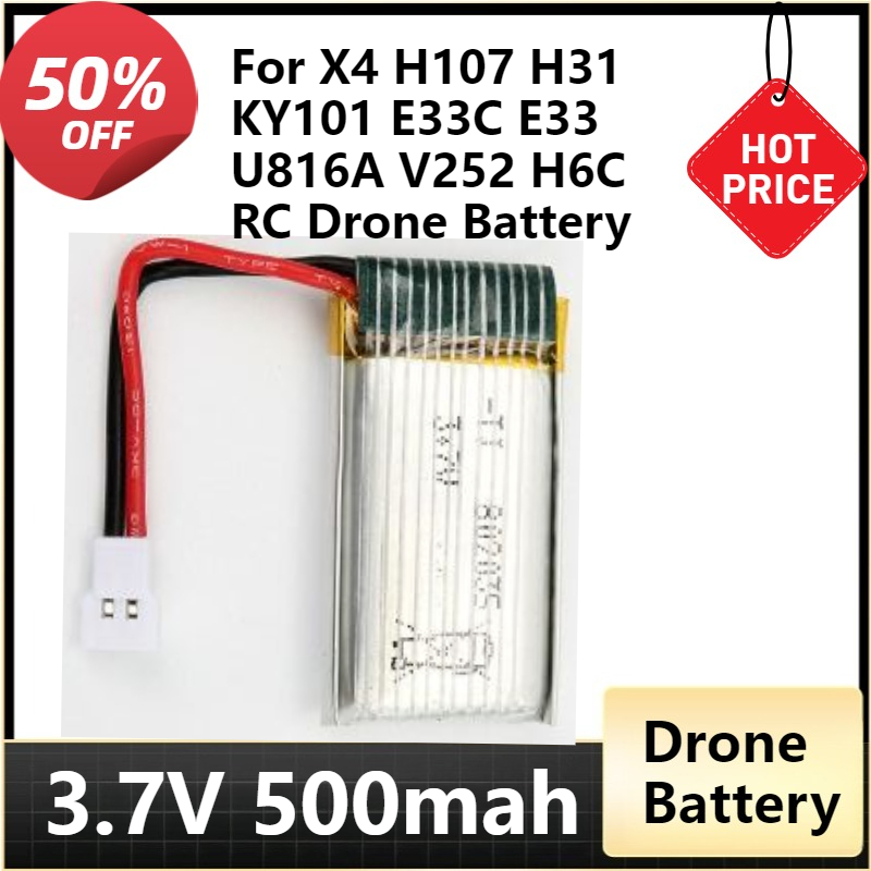 Drone Xh2 Rc - Xh2.54 plug 3.7v 500mah bateria lipo
