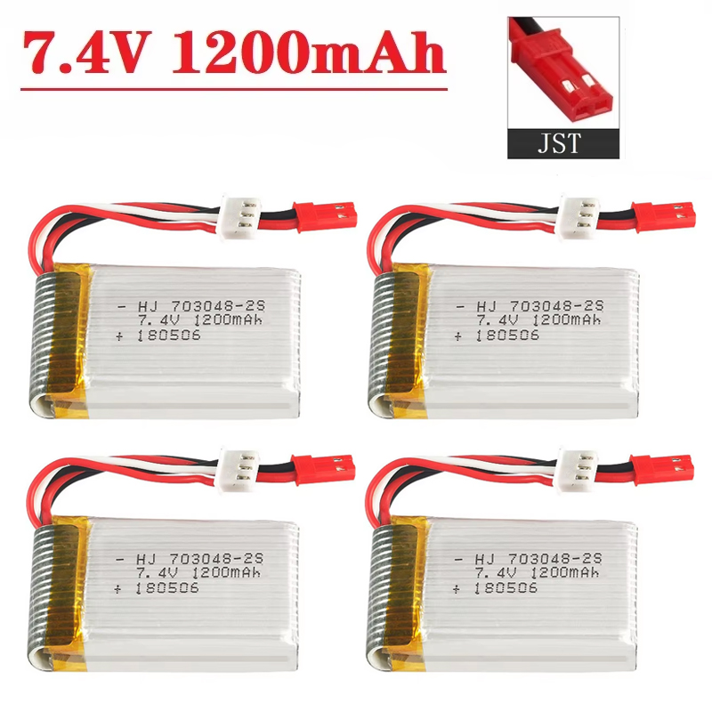 Drone Mjx Rc - Bateria Lipo 2S 7,4V 1200mAh 703048