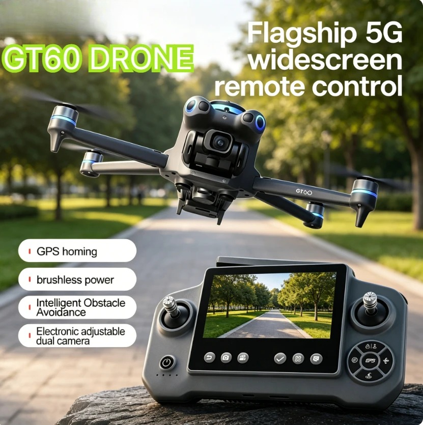 Drone Ls Rc - Drone Quadricóptero RC Dobrável GT60 com