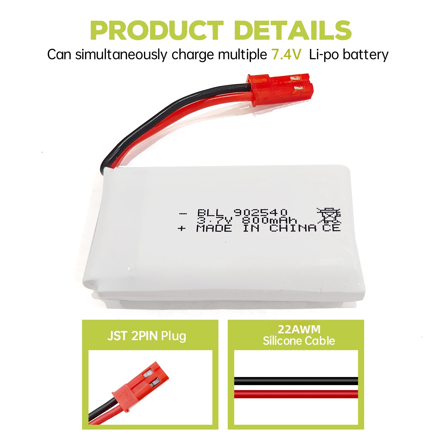 Bateria lipo com carregador us - Drone Mjx Rc avaliação e preço