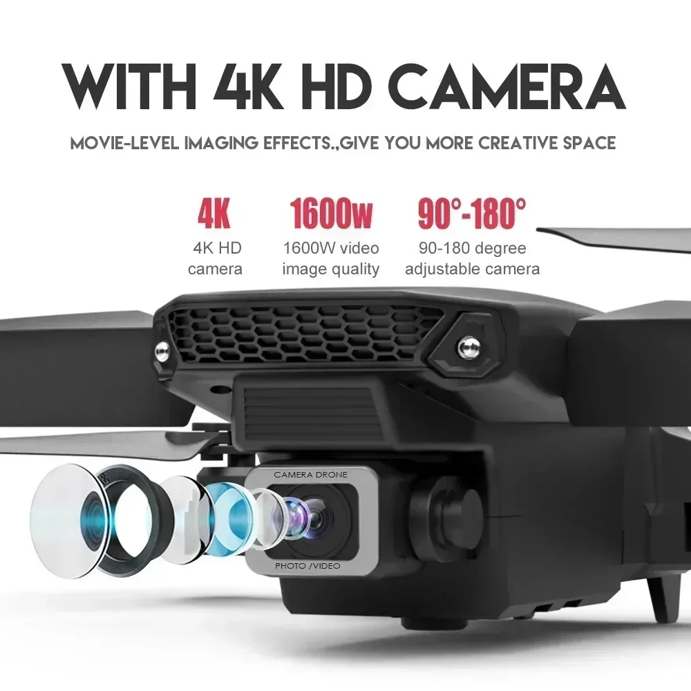 E88 pro wifi fpv drone grande  - Drone Rc Plegable avaliação e preço