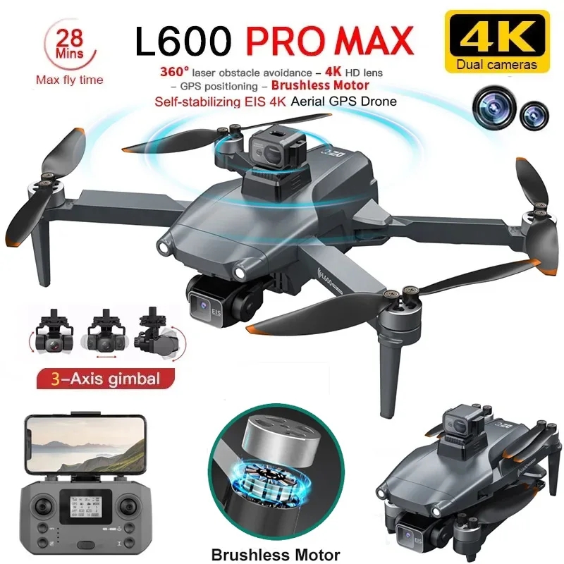 L600 pro max gps drone profiss - Drone Rc Plegable avaliação e preço