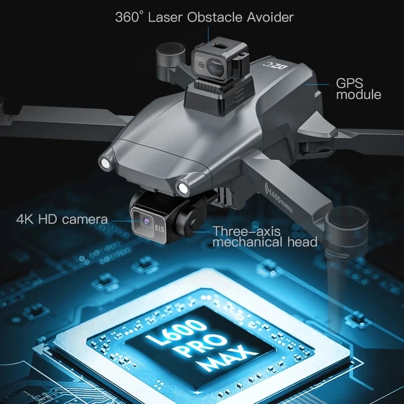 L600 pro max gps drone profiss - Drone Rc Plegable avaliação e preço