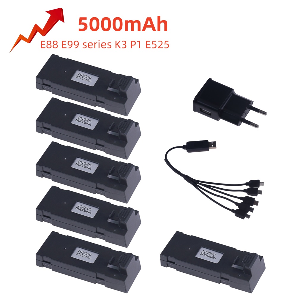 3.7v 5000mah rc drone bateria  - Drone Rc E99 Pro avaliação e preço