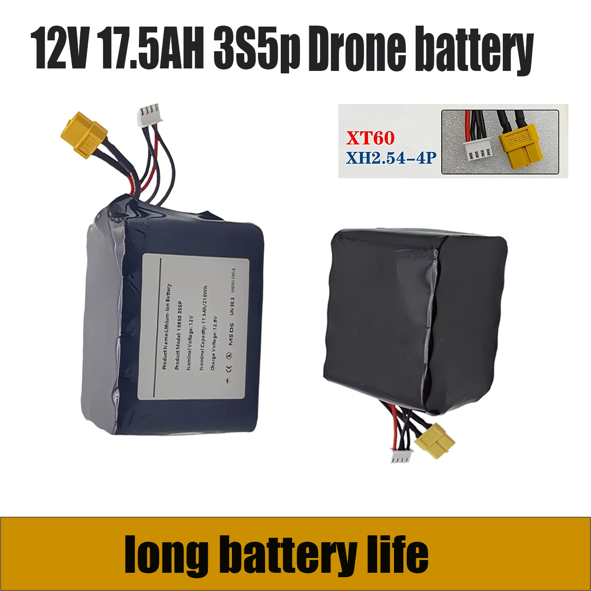 12V 17,5Ah 3S5P 18650 Bateria  - Drone Xh2 Rc avaliação e preço