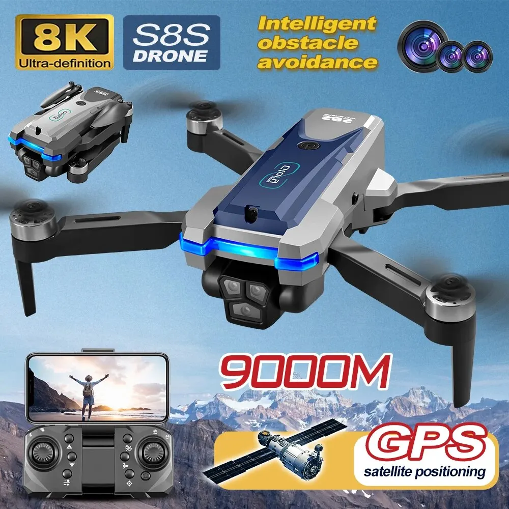 Dobrável RC S8S GPS Drone, 5G  - Drone Rc Plegable avaliação e preço